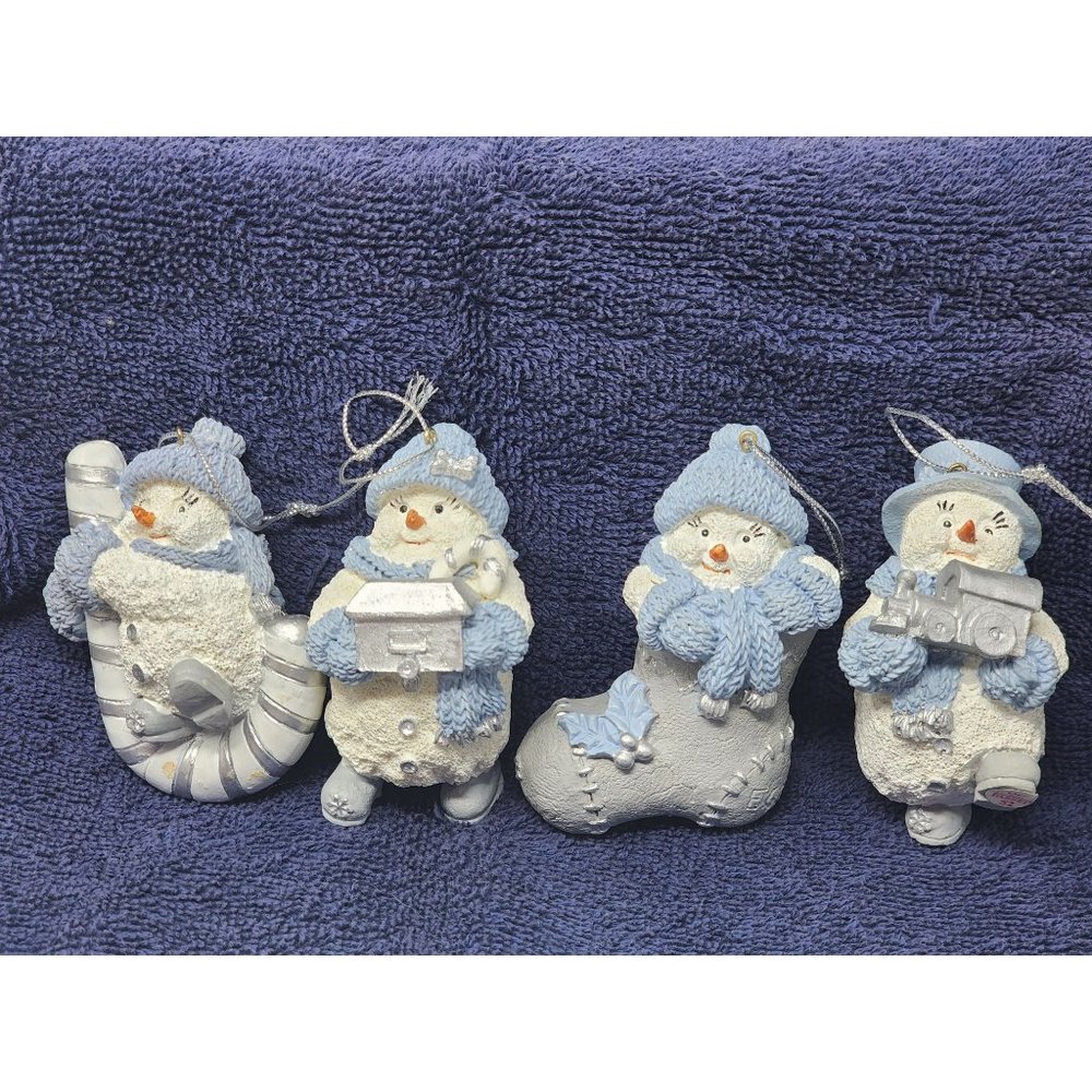Lot Of 4 1999 Snow Buddies Christmas Ornaments